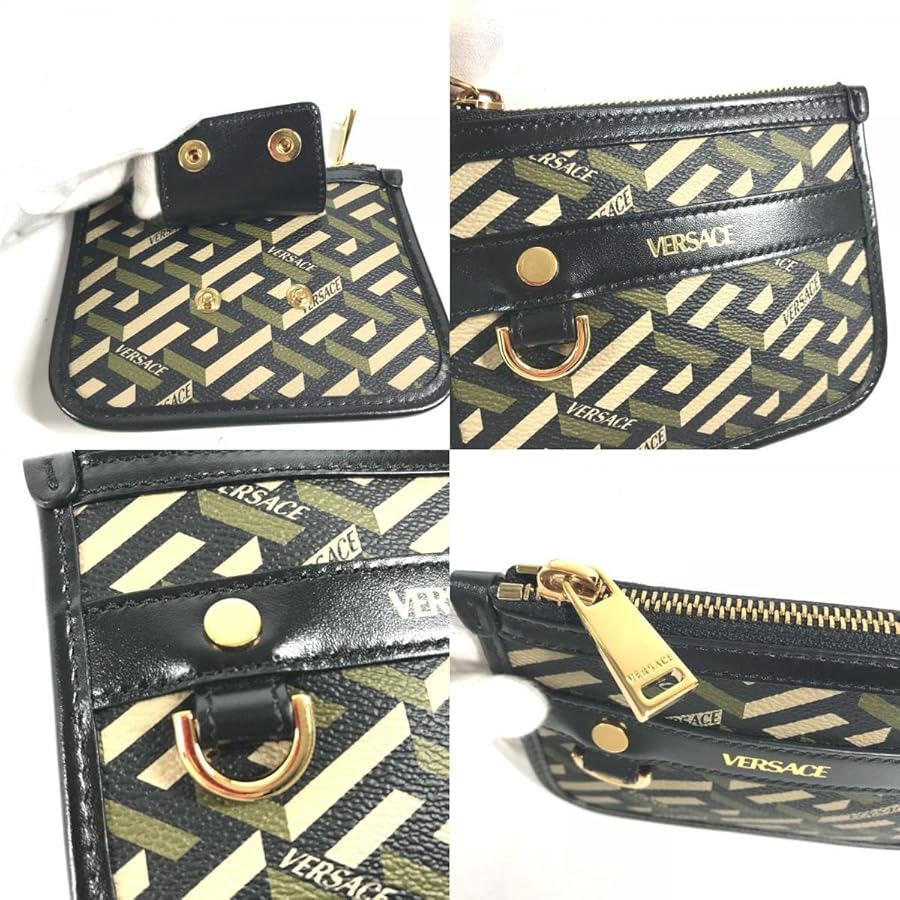【未使用】VERSACE ヴェルサーチ　グレカロゴ　ポーチ 新品 ヴェルサーチ 保存袋付 グレカ柄 撥水 ポーチ・セカンド